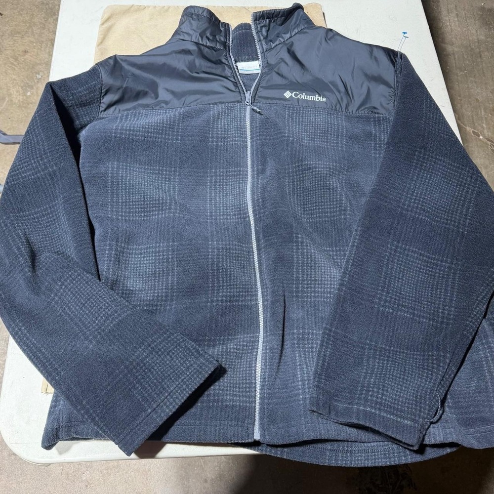 Columbia Vintage 00s 3xl Blue Plaid Pullover Sweatshirt